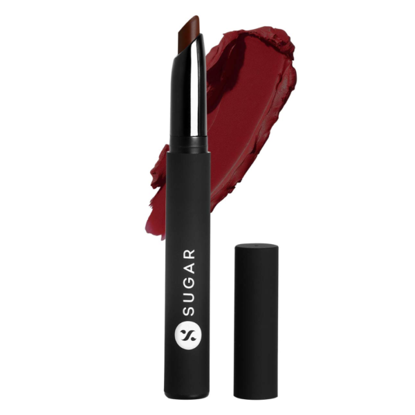 SUGAR Cosmetics - Matte Attack - Transferproof Lipstick - 04 Maroon Vibe (Dark Red) - 2 gms - Transferproof Lipstick Matte Finish, Lasts Up to 8 hours